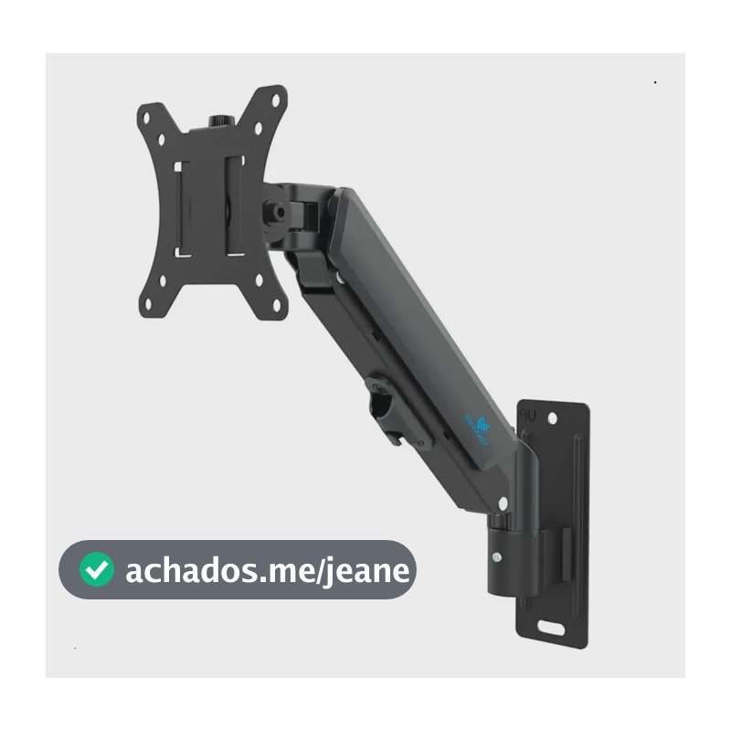 Suporte Parede Articulado Monitor E Tv 17 A 32 C/ Pistão Gás Cor Preto