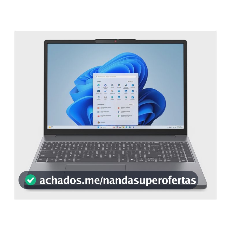 Notebook Lenovo IdeaPad Slim 3 15IRH10 Intel Core i5-13420H 8GB 512GB SSD Windows 11 15.3" - 83NS0002BR Luna Grey