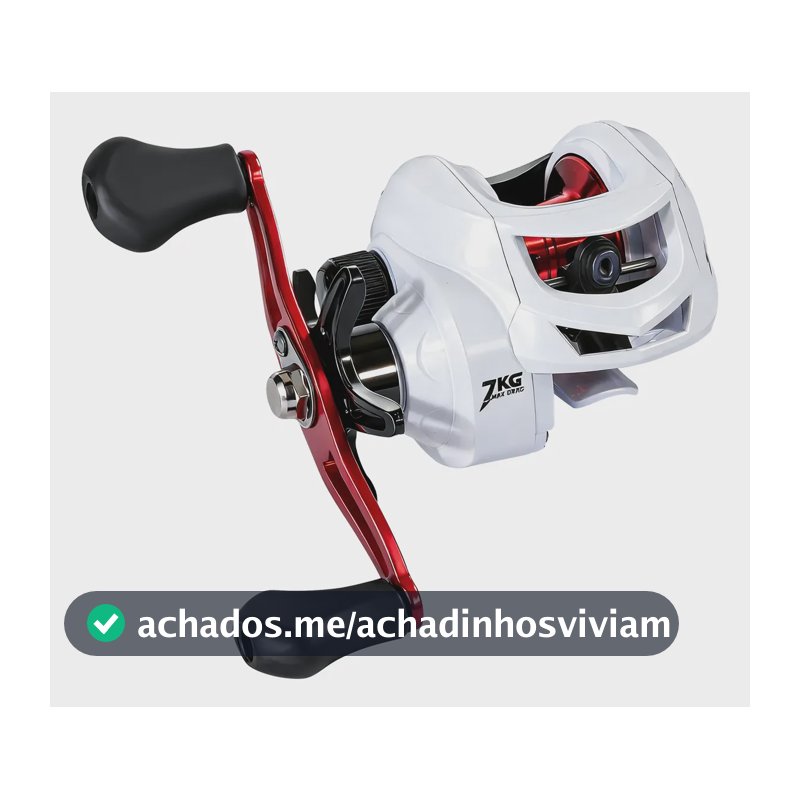 Carretilha De Pesca 6.3:1 Suporte 7kg Drag Copo De Alumínio Direito