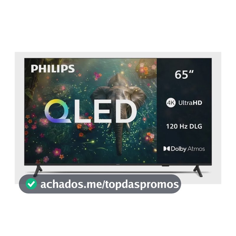 Smart TV Philips 65 polegadas QLED 4K UHD Wi-Fi Bluetooth 120 Hz DLG HDR10+ 65PQG7811/78