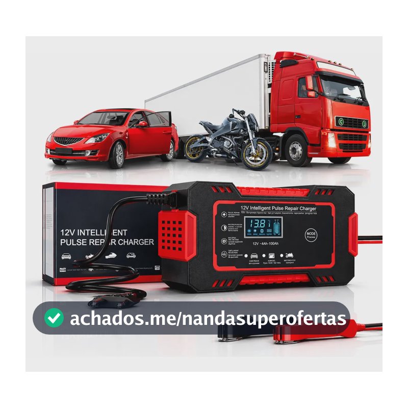 Eps-9450 Carregador De Bateria Inteligente 12v Automotivo Vermelho