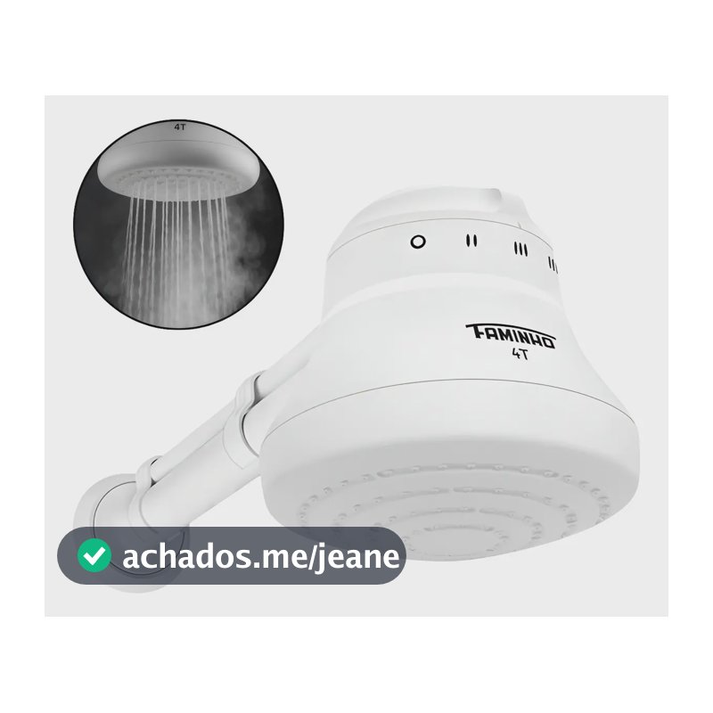 Chuveiro Elétrico Fixo Fame Faminho 4T 5.4kW com Cano Branco