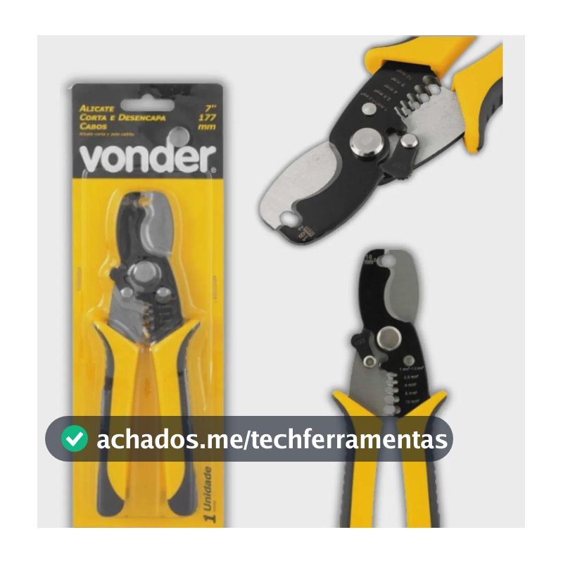 Alicate De Corte E Desencapa Fios Vonder Até 16mm
