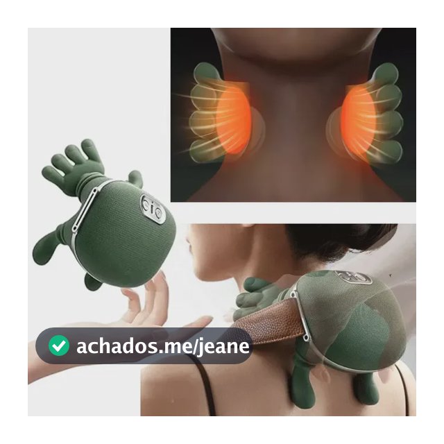 Massageador Elétrico  Pescoço E Ombros Verde