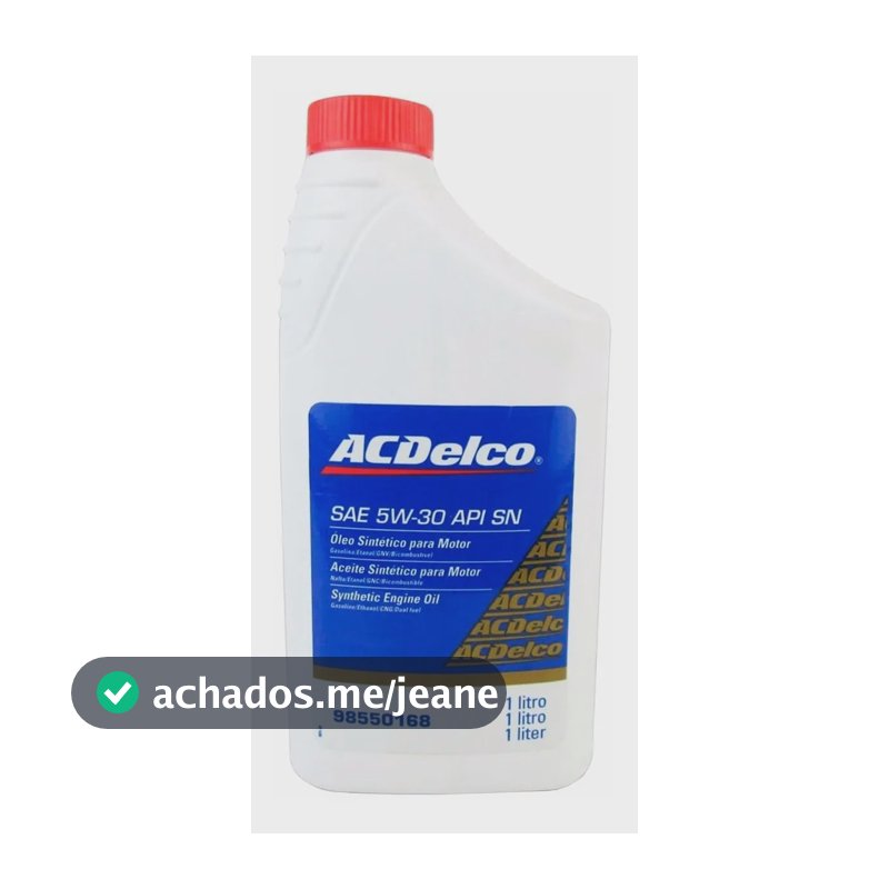 Oleo De Motor 5w30 Acdelco Sintético Api SQ 98550168 1lt