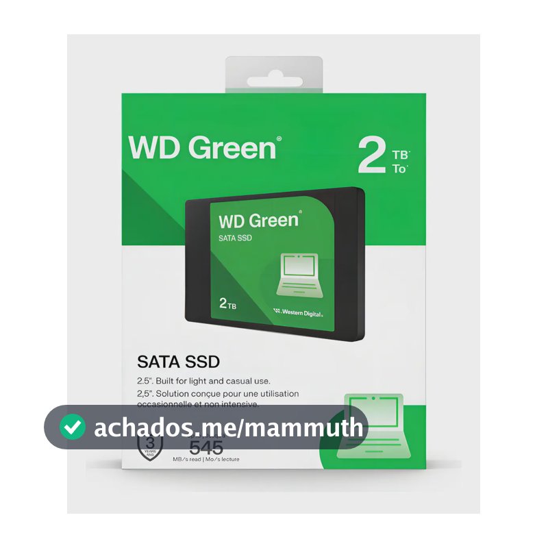 Ssd Wd Green 2.5 2tb Sata Iii 545 Mb/s - Wds200t5g0a