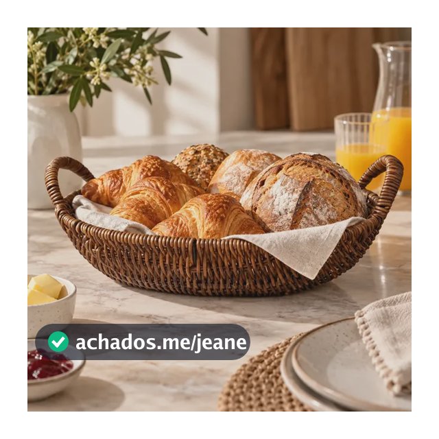 Fruteira Centro De Mesa Decorativa Rustica Para Servir Pães