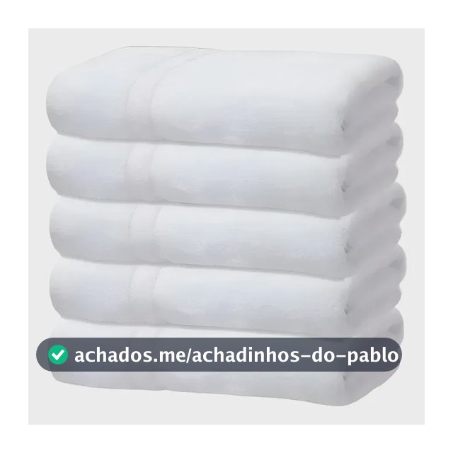 Kit 5 Toalhas Banho Gigante Grossa Hotel Luxo 75x150cm 480g Branco Hotel