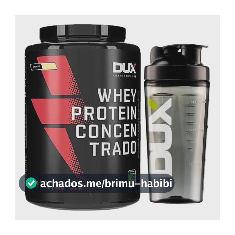 Whey Protein 100% Concentrado + Coqueteleira Fumê - Baunilha