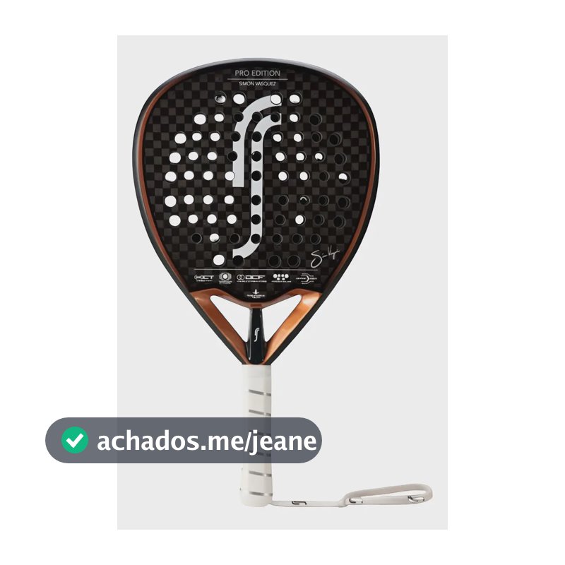 Raquete De Padel Robin Soderling Pro Edition Simon Vasquez Preto