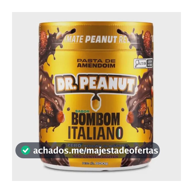 Suplemento em pasta Dr. Peanut Sódio Pasta de amendoim sabor Bombom italiano x 600g