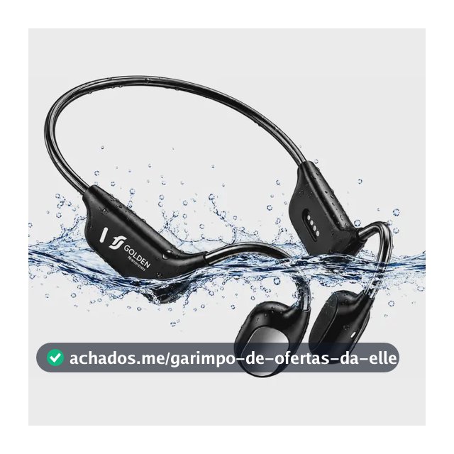 Fone Ouvido Condução Óssea Prova Dágua Bluetooth Esportivo Preto