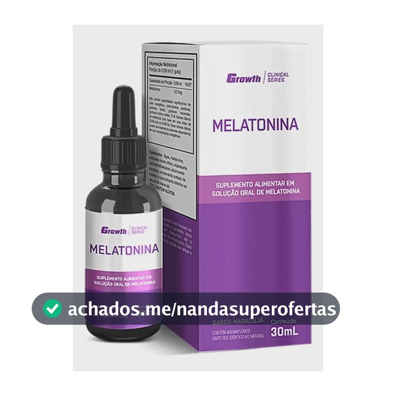 Melatonina 30ml (0,21mg) Sabor Maracujá - Growth Supplements