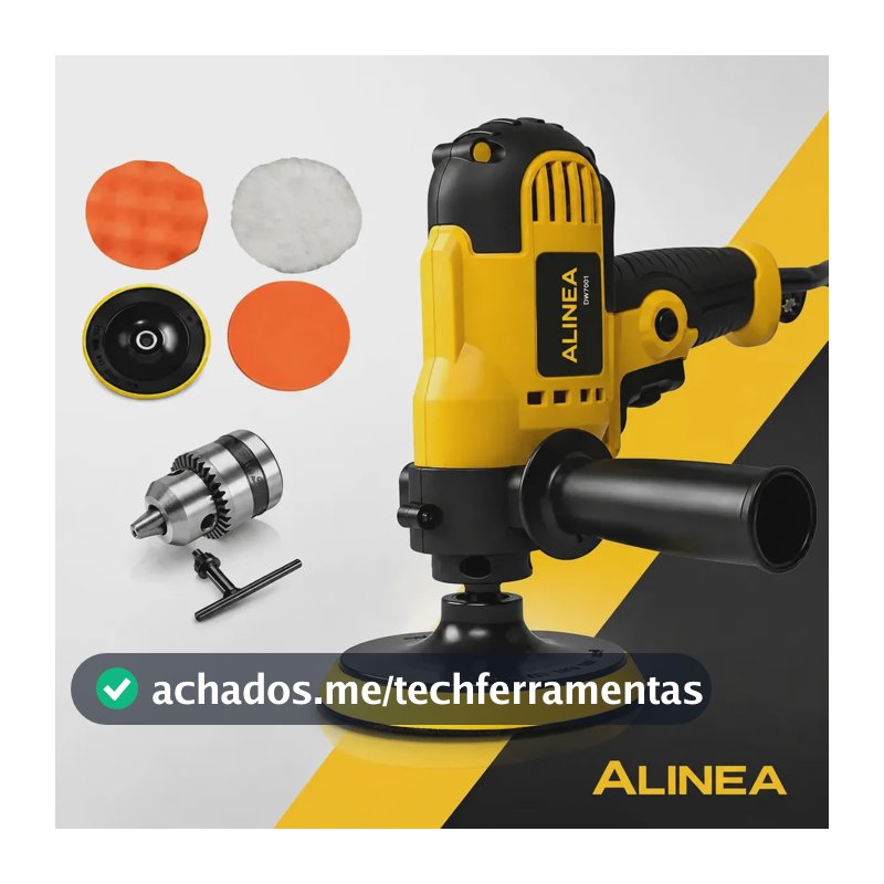 Lixadeira Politriz Automotiva Multifunções Profissional 5000rpm Com Mandril 5 Polegadas Furadeira Parafusadeira