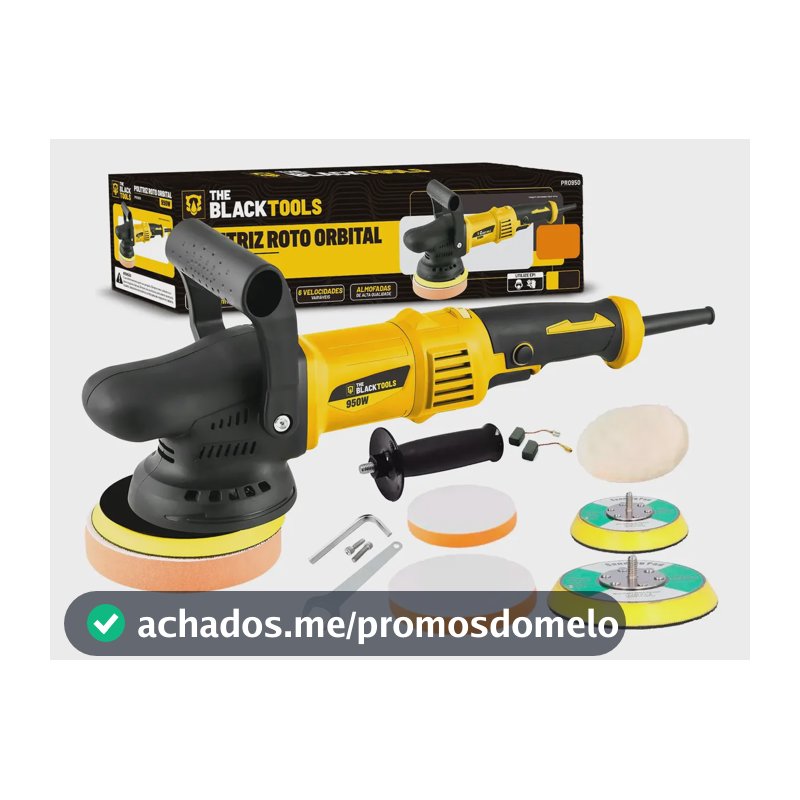 Politriz Eletrica Roto Orbital 15mm 5 E 6 Pol 950w 220v Amarelo 220v