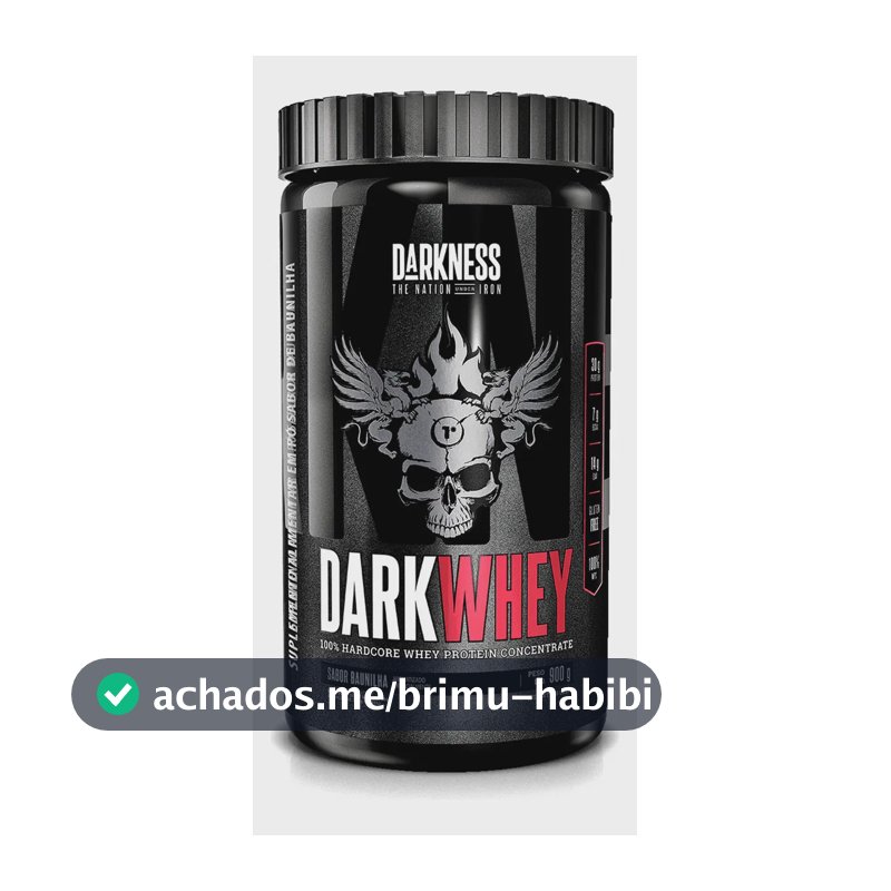 Whey Protein Concentrado Dark Whey 100% Baunilha 900g Darkness