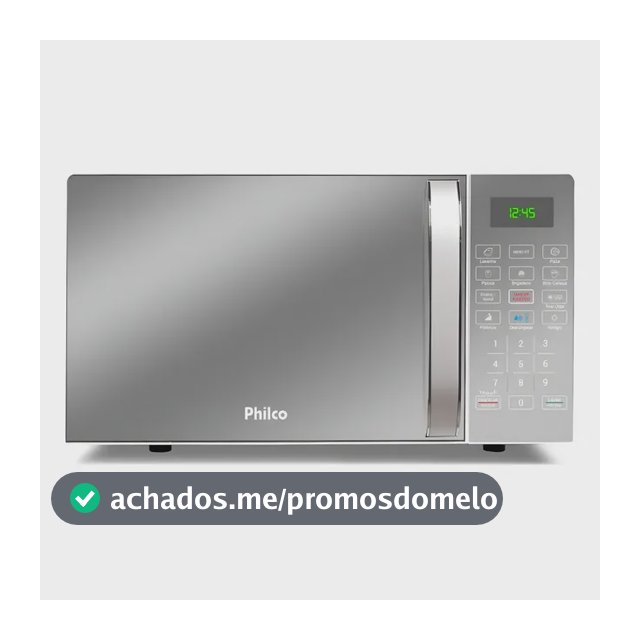 Microondas 20l Philco Pme25 1100w Limpa Fácil Espelhado