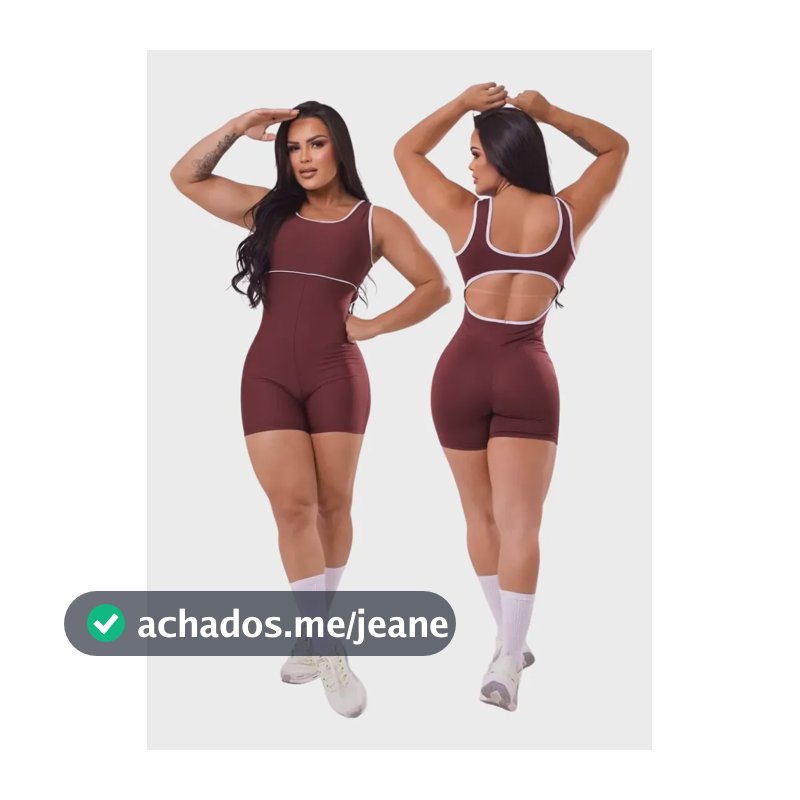 Macaquinho Feminino Fitness Curto Roupa De Academia Treino Marrom G