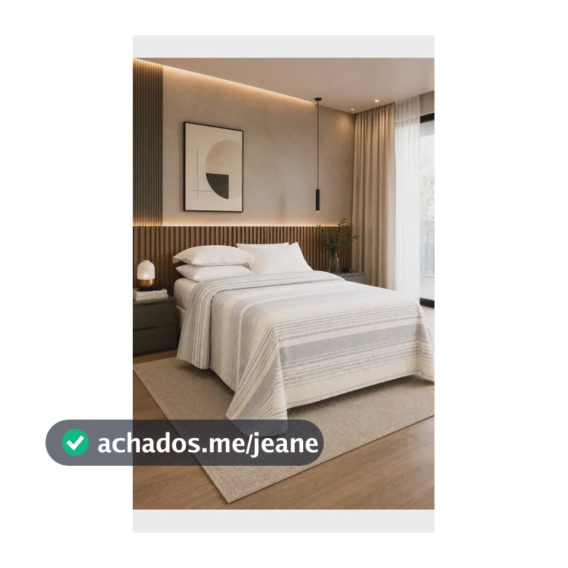 Colcha Cama De Casal Padrão Piquet Cobre Leito 2 M X 2,20 M Listrada Cinza