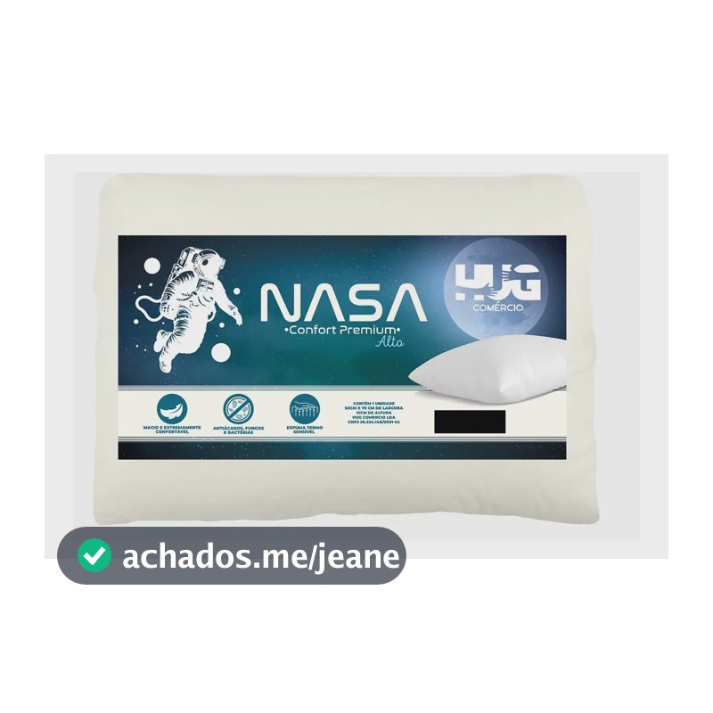 Travesseiro Nasa Alto Visco 13cm Hug Comfort Premium Branco