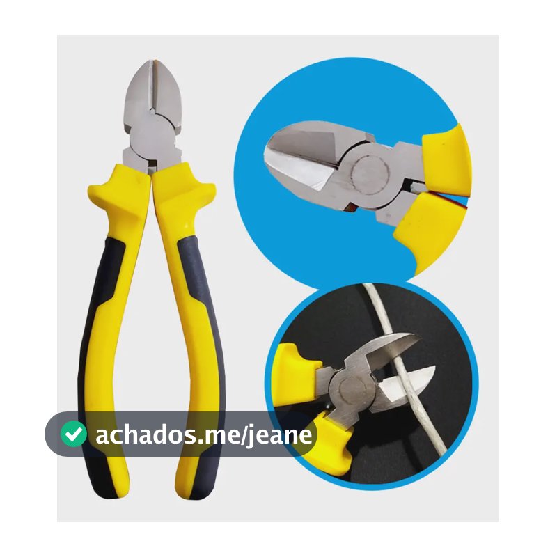 Alicate Corte Diagonal 8'' Lugatools Aço Carbono Emborrachado