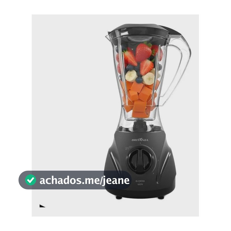 Liquidificador Britânia Blq900a Plástico 600w 2,1l Preto Preto 220v