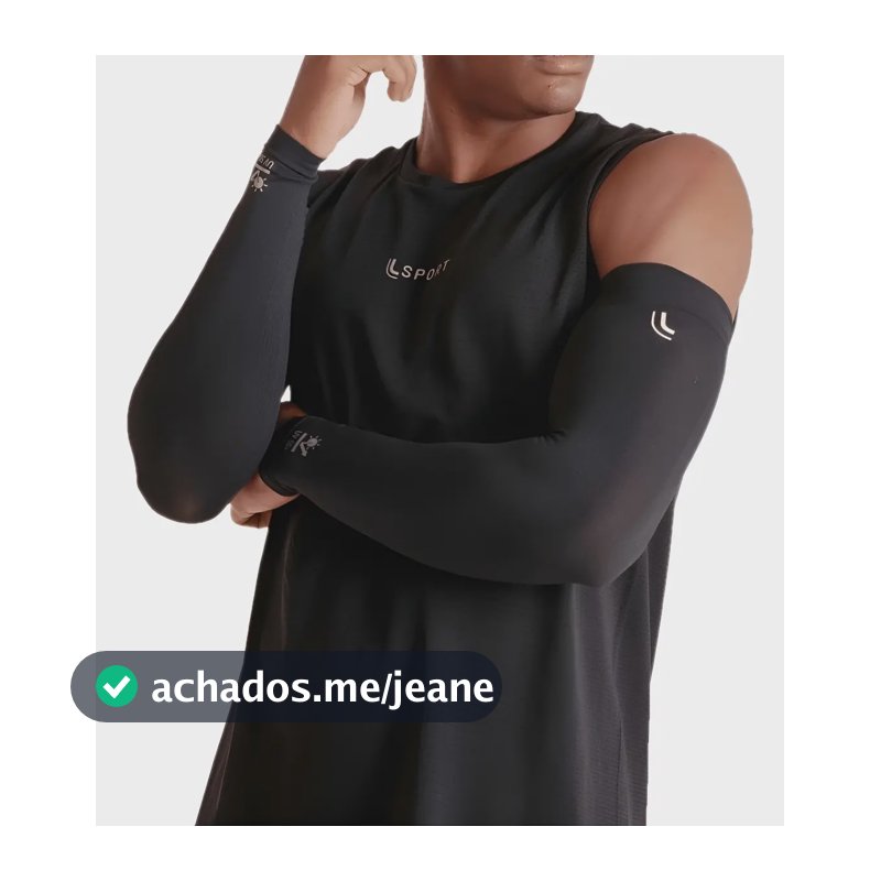 Manguito Unissex Proteção Uv Lupo Sport Cor Preto Tamanho P