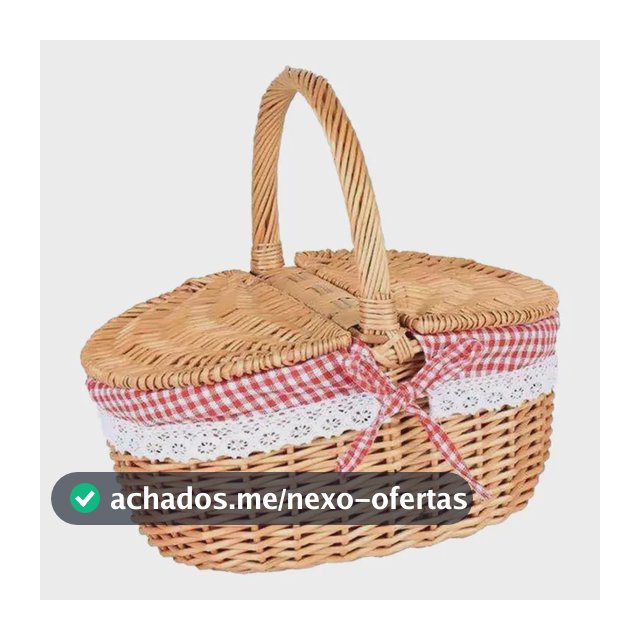 Cesta De Piquenique De Vime Rústica, Rattan #yyyy A