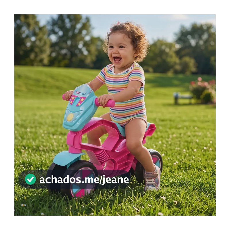 Totokross Andador Motoca Rosa 4 Rodas Infantil Menina Rosa