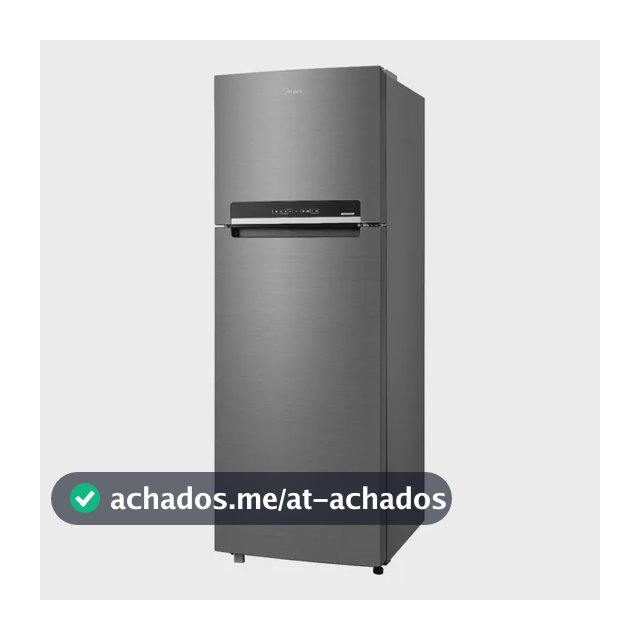 Geladeira com freezer inverter Midea Frost Free Duplex MDRT533EVD461 con capacidad de 394L inox