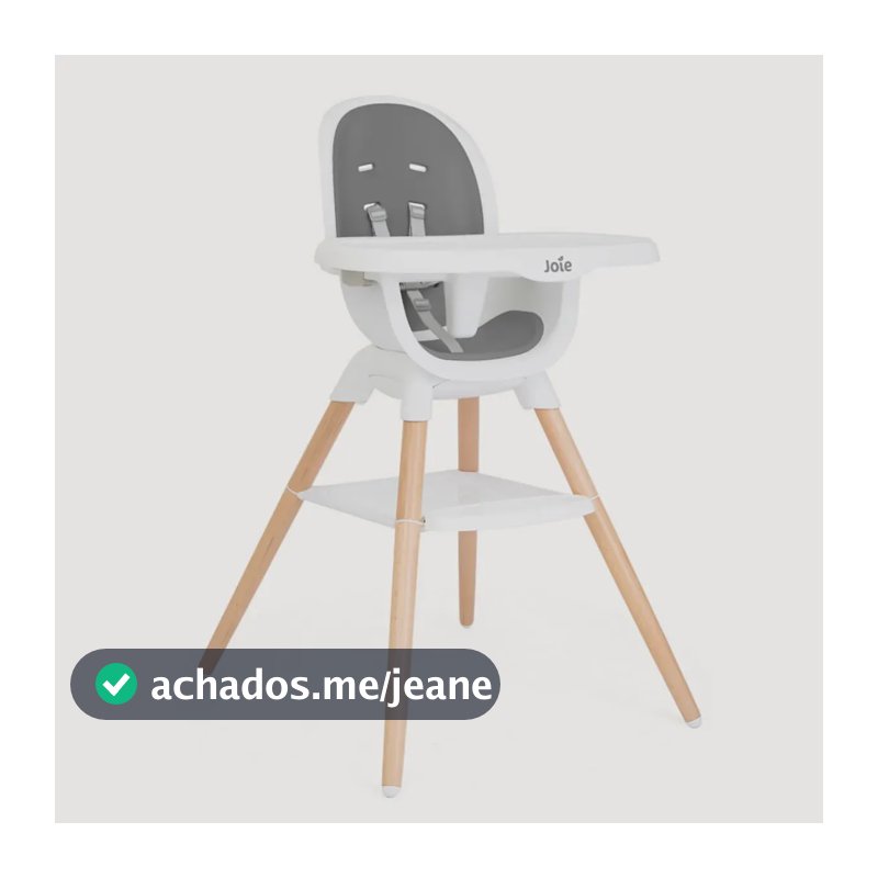 Cadeira de Alimentação Joie Chestnut Shado 9 em 1 Evolutiva para Bebê, Reclinável, Booster, 3 Alturas, Bandeja Ajustável e Cinto 5 Pontos até 6 Anos