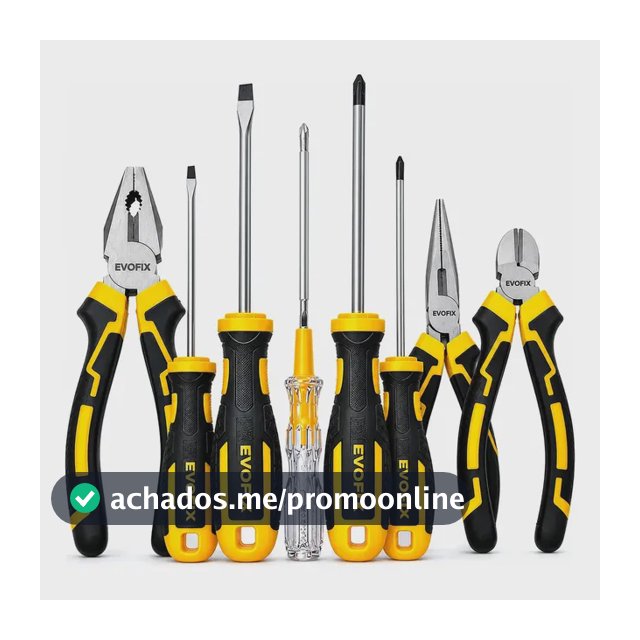 Kit Ferramentas 8 Peças Evofix Alicates Chaves De Fenda e Phillips Testador De Voltagem