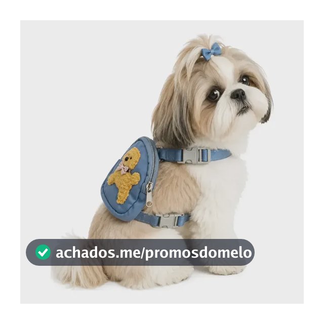 Coleira Guia Com Mochilinha Cachorro Pet Animais Estimação