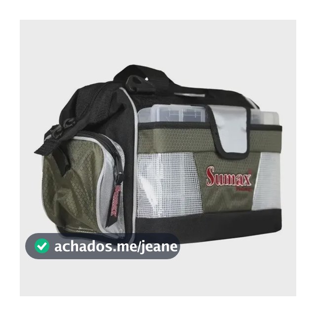 Bolsa de Pesca Apetrechos Sumax Cinza com 4 Estojos SM912