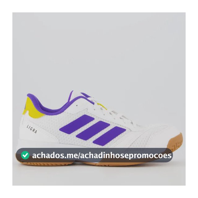 Tênis adidas Ligra 8 Juvenil Branco E Roxo Branco - 34 Br