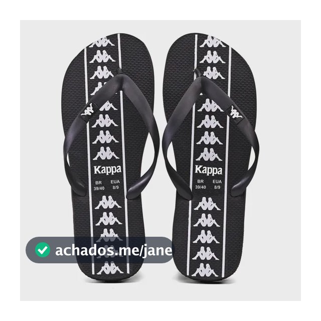Chinelo Kappa Beach Adulto Unissex Em Borracha
