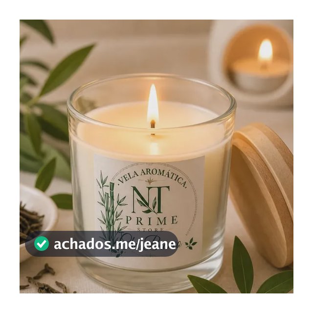 Velas Aromáticas Perfumadas 100gr Vidro Decorativo Presente Chá Branco