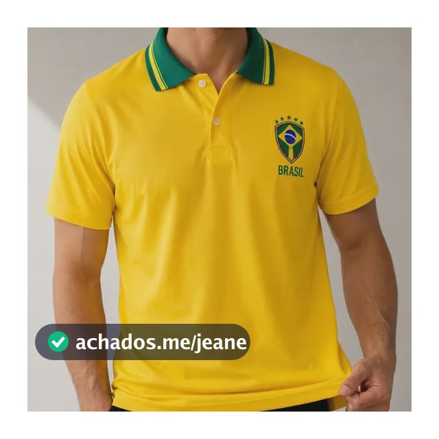 Camisa Polo Brasil Masculina Seleção Brasileira Premium Hexa Amarelo G Lisa