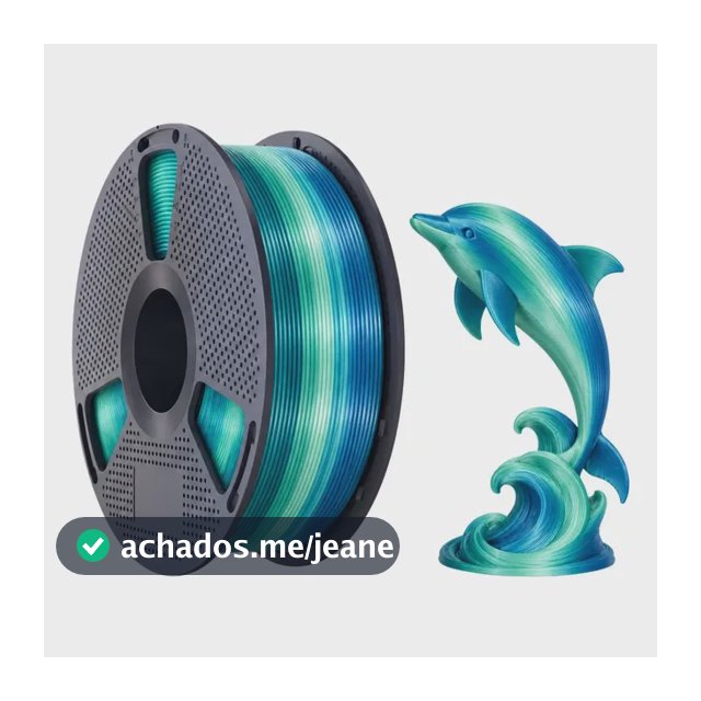 Filamento Impressão 3d Silk Pla+ Duas Cores Azul Verde Sunlu Azul/verde