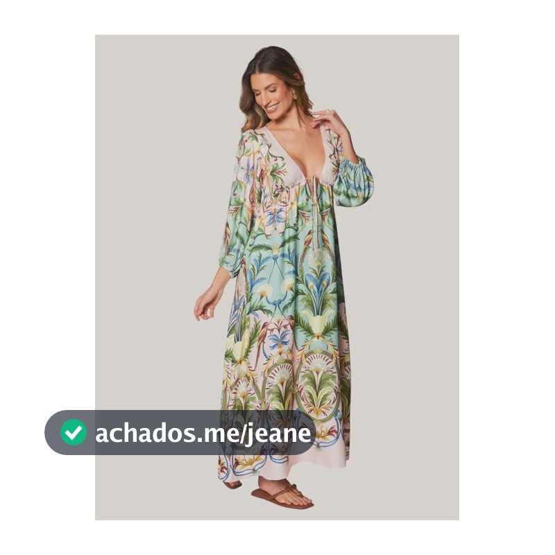 Vestido Farm Manga Longa Florecer Florescer_rs Elisa Florido Pp