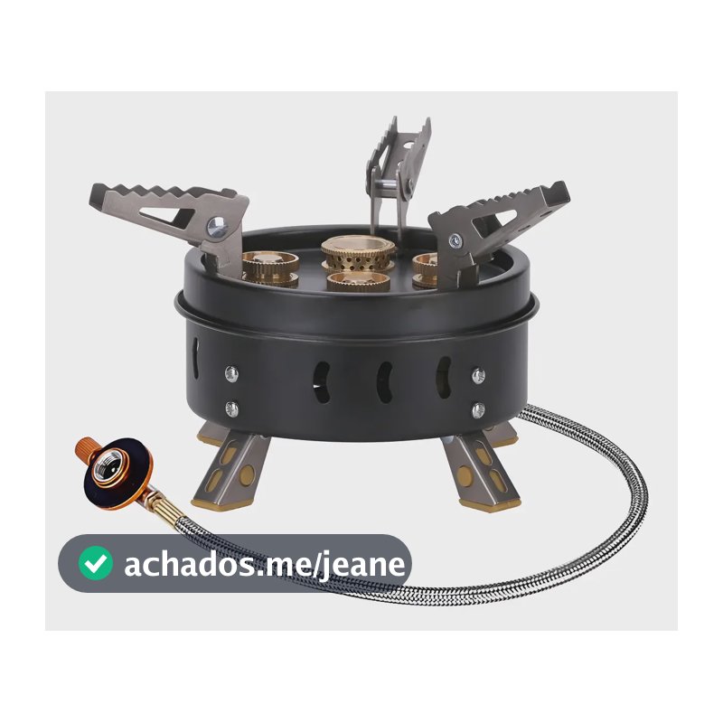Fogareiro Super Chama Compacto Com Acendedor Portátil NTK