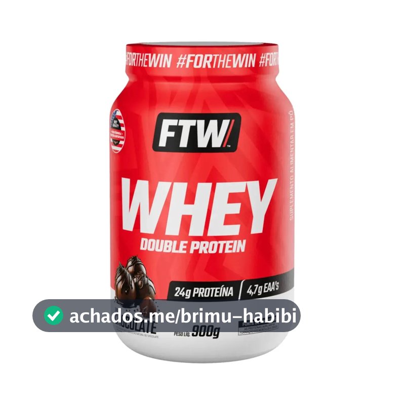 Whey Double Protein 900g Sabor Chocolate - FTW
