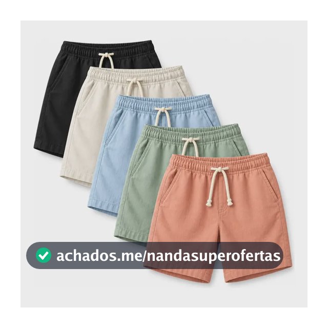 Kit 5 Bermuda Short Moletom Masculino Bolso Academia Corrida