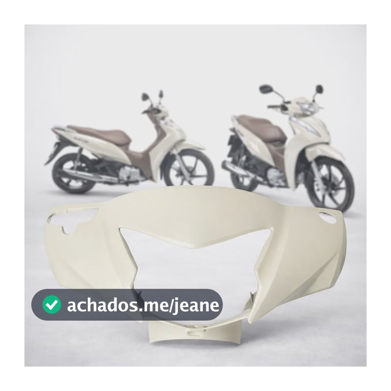 Carenagem Farol Branco Creme Biz 125 2018 A 2024 Paramotos Creme Lily Perolizado