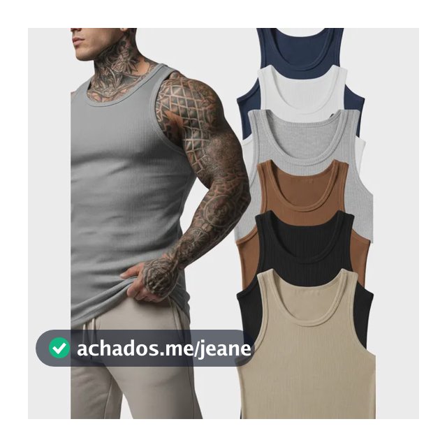 Kit 6 Regata Modelo Americano Canelada Premium Masculina