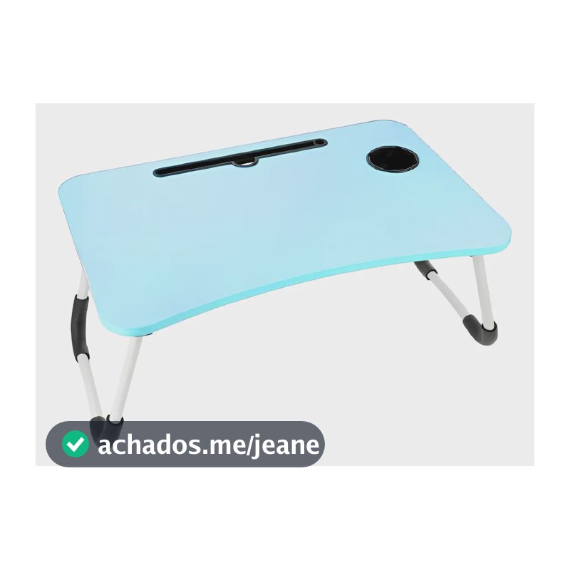 Mesa Portatil Multiuso Notebook Dobravel Azul