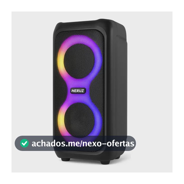 Caixa de Som Bluetooth Caixinha Grande 2 Altos Falantes 10w-hz 5.0 Boombox Com Radio Fm E Entrada Usb Pendrive