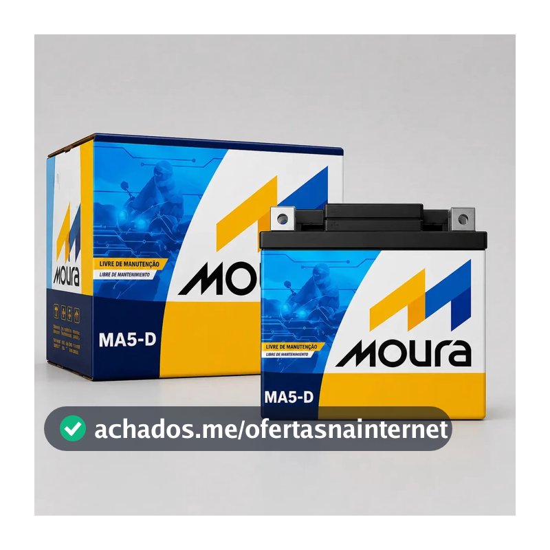 Bateria Moura MA5-D 5 Ah 12V Selada para Honda, Yamaha e Mais