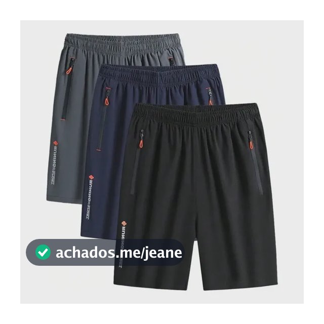 Kit  3 Bermudas Dry Fit De Seda Gelada | Esportivas Premium