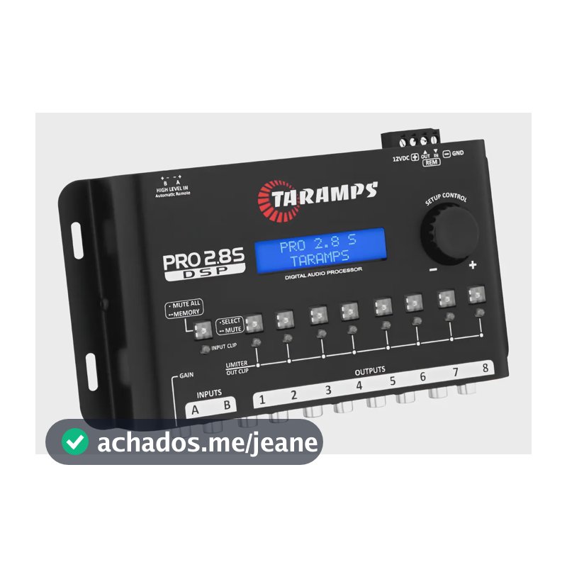 Processador De Audio Digital Taramps Pro 2.8s Dynamic Preto Preto